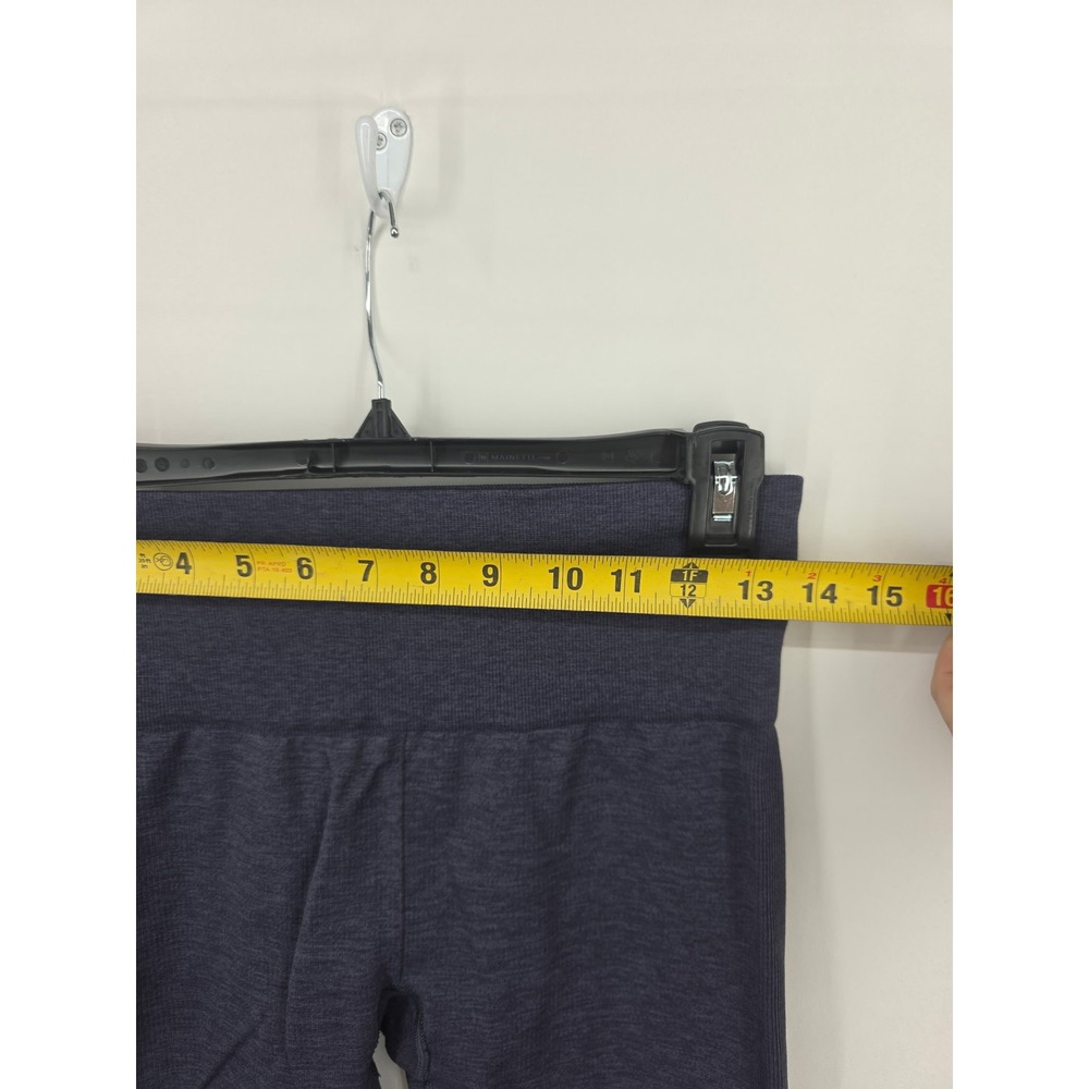 Lululemon Ebb to Street Tight Crop Heathered Navy Blue Seamless Leggings 3070 - Picture 4 of 6